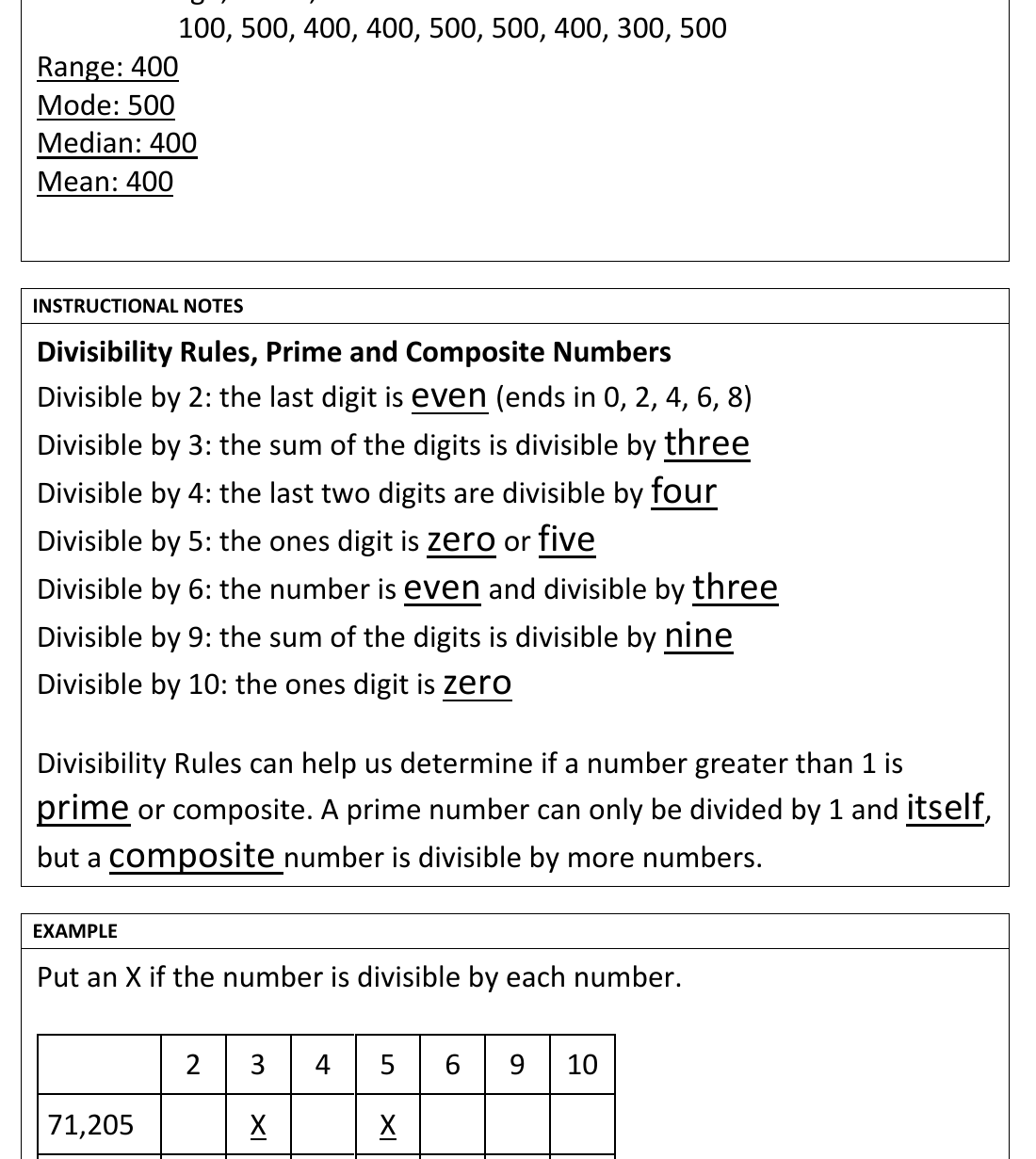 worked example from the course notes
