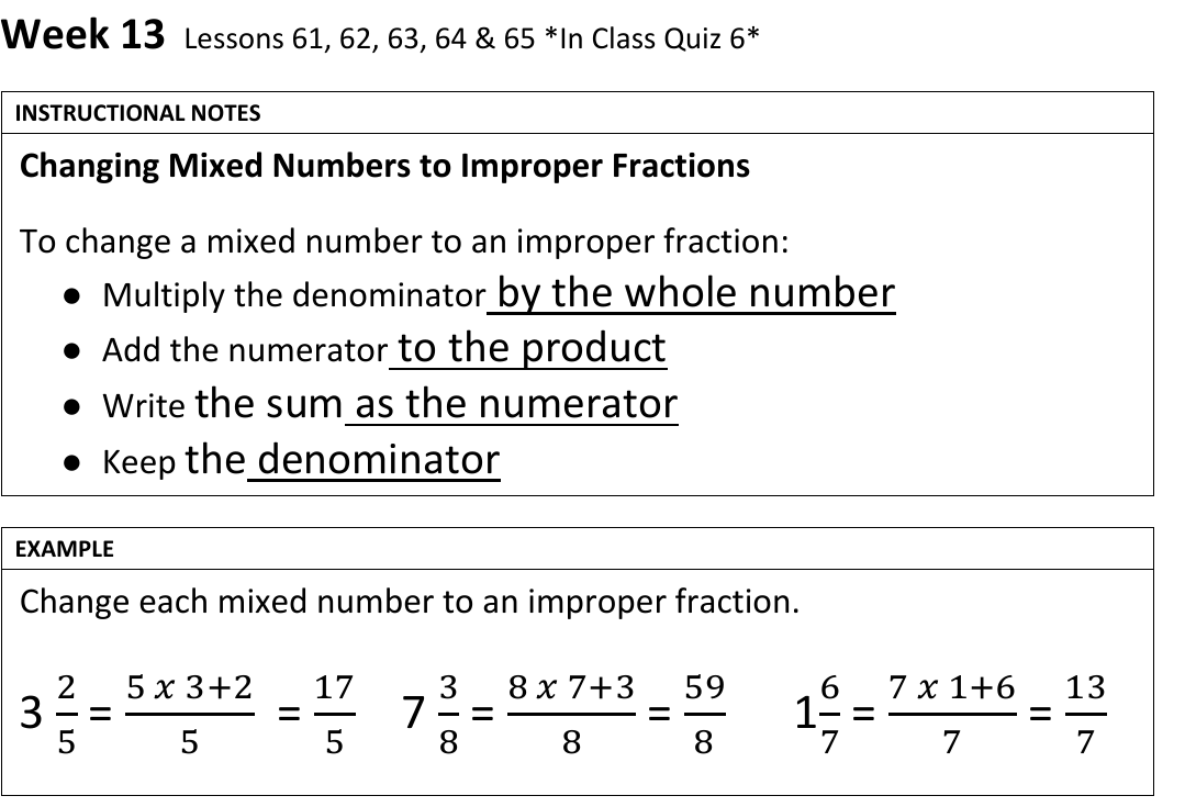 worked example from the course notes