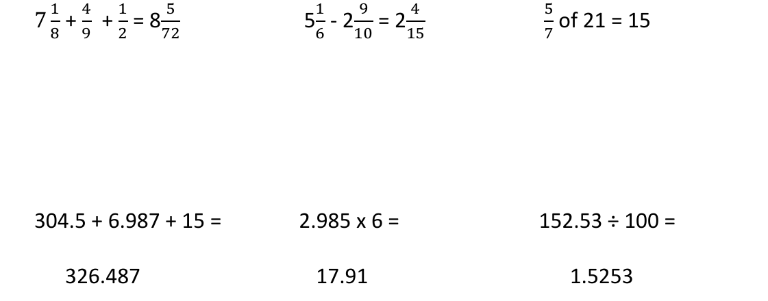 worked example from the course notes