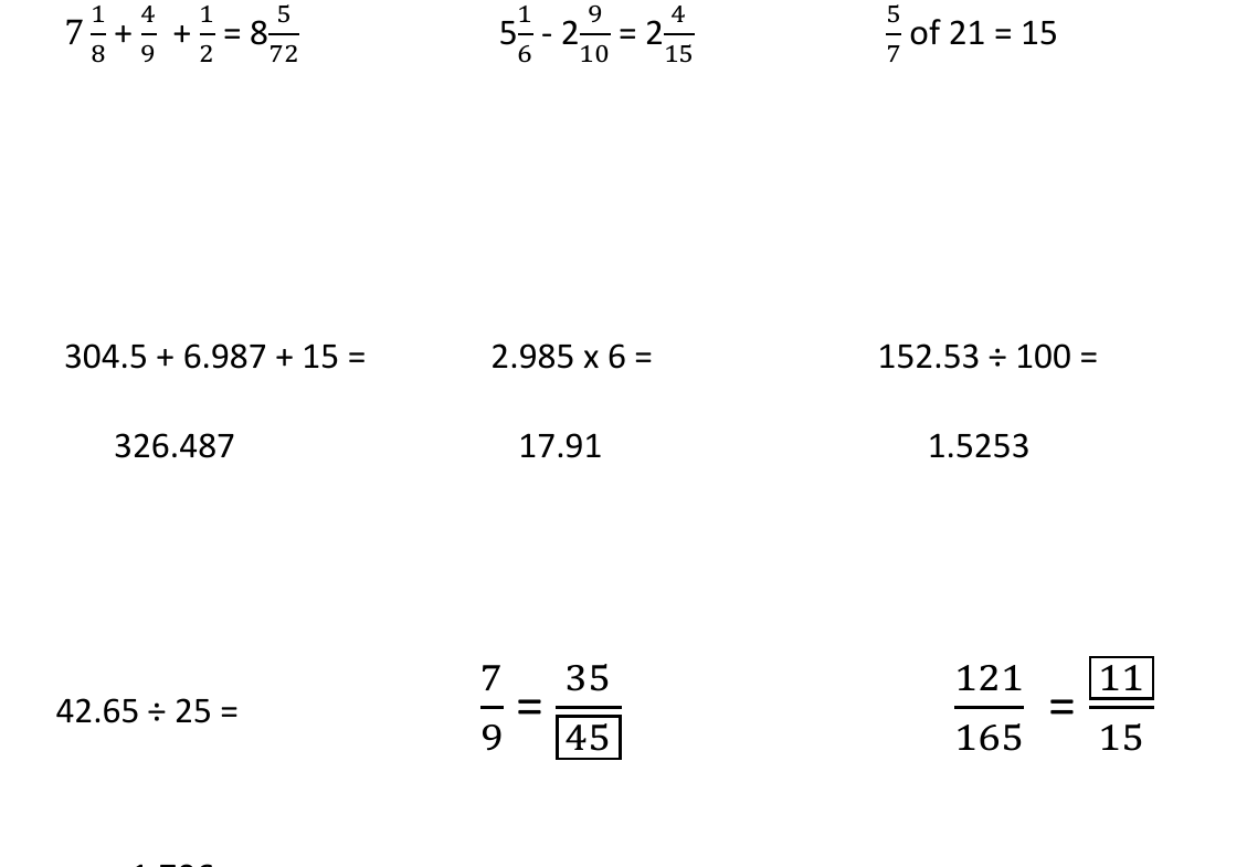 worked example from the course notes