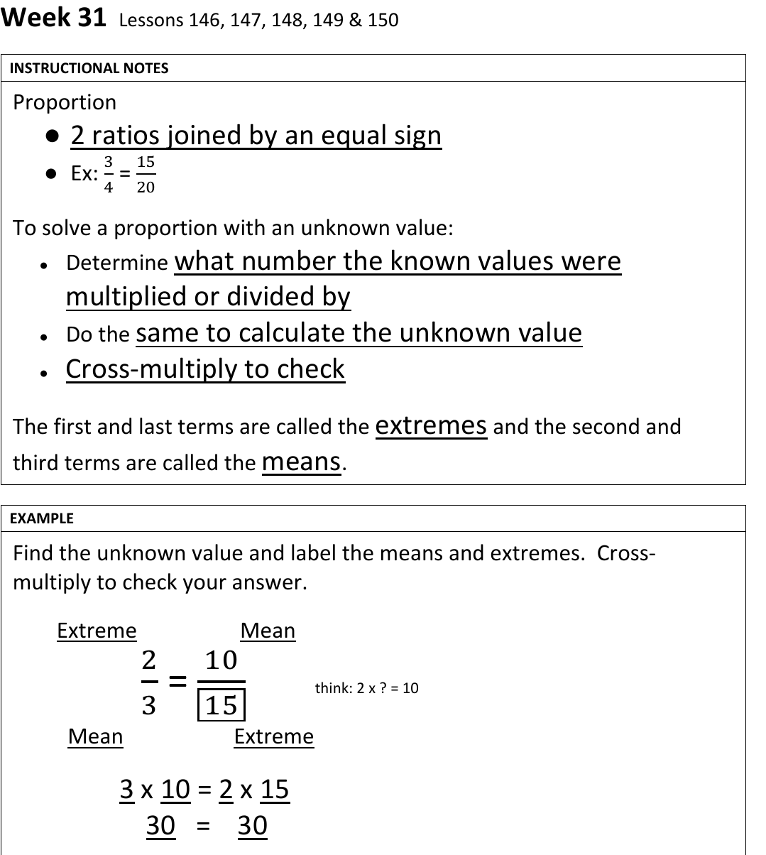 worked example from the course notes